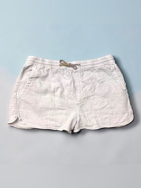 Pilcro Anthropologie Crinkle Cotton Gauze Drawstring Shorts White Paisley SizeXL
